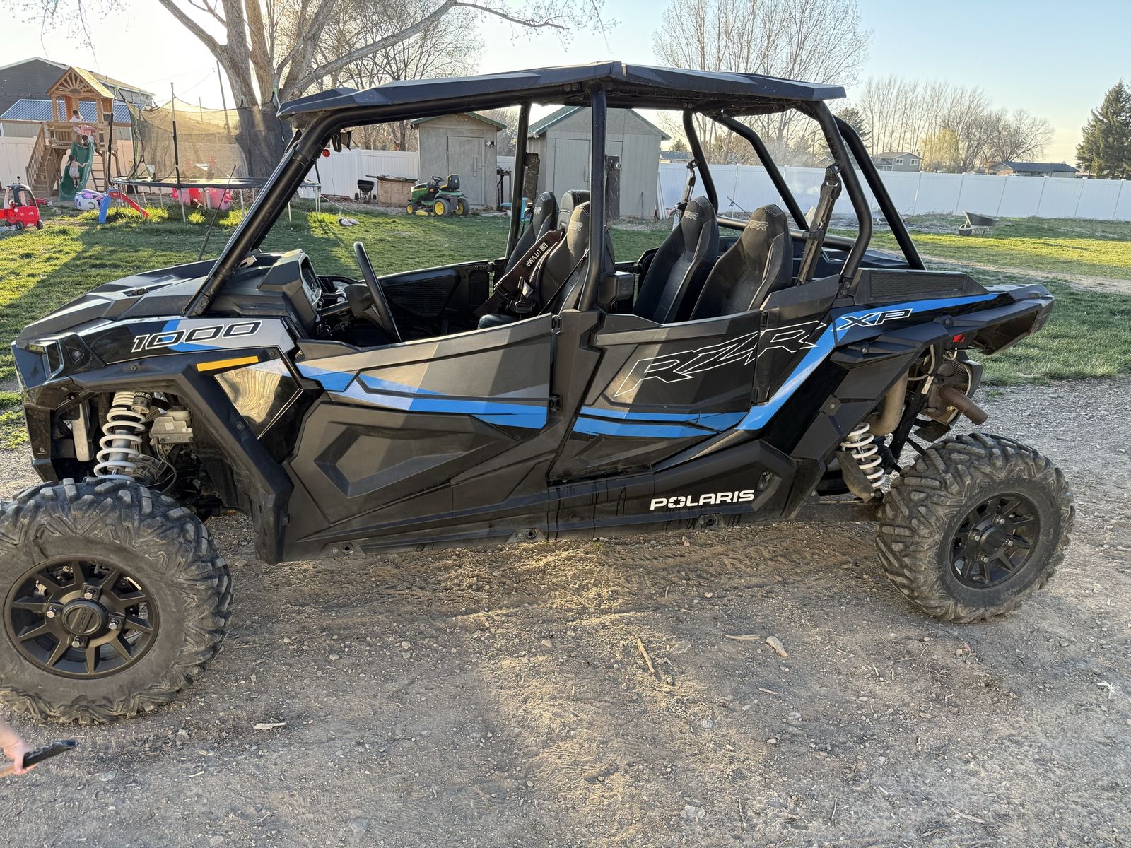 2023 Polaris RZR XP 1000 4-Seater Side-by-Side UTV - Black/Blue, Off-Road Ready