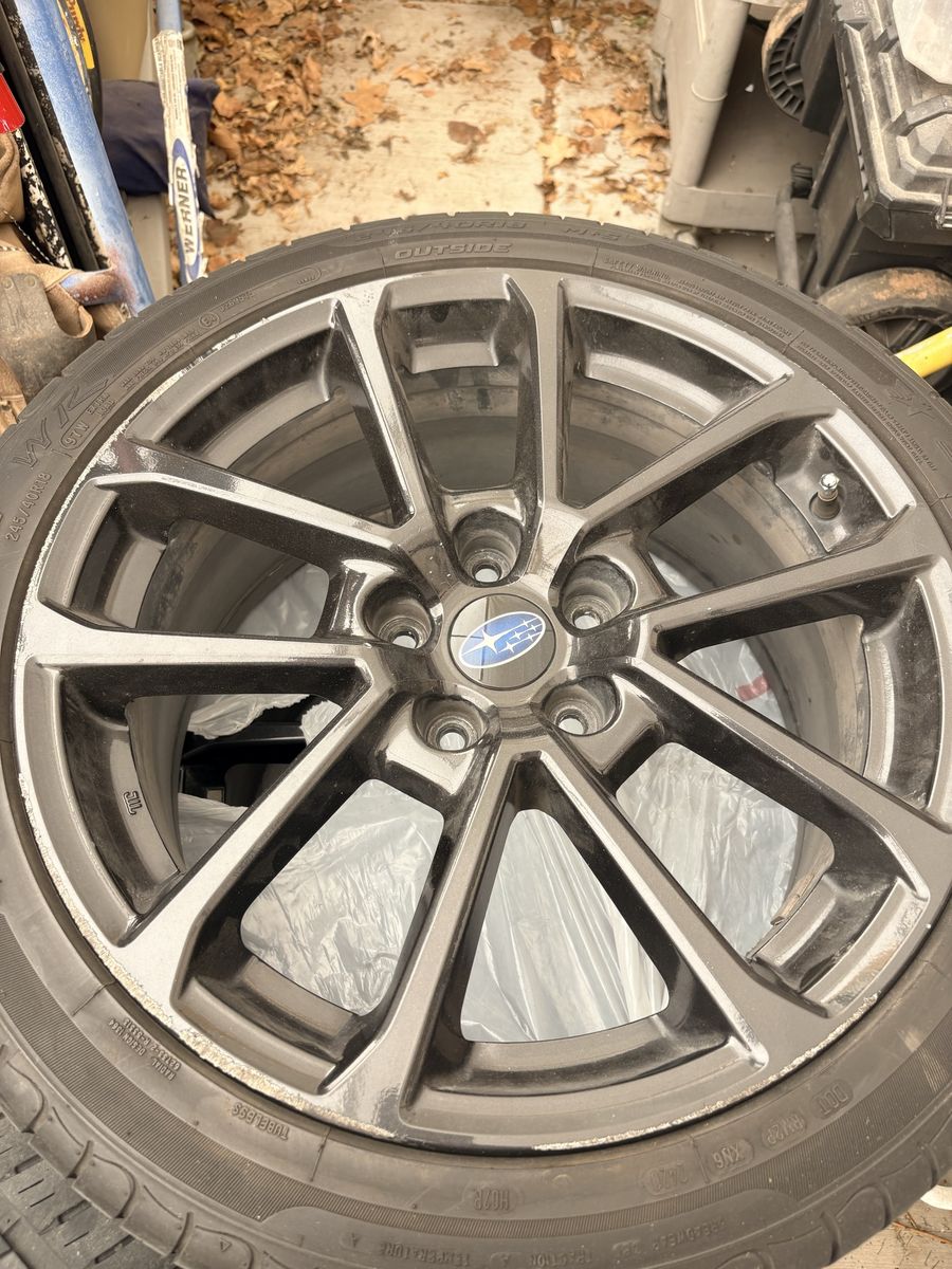 Subaru OEM 18" STI Sport Rims & Tires - Set of 4, Dark Gray