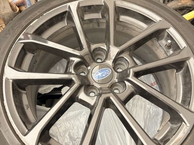 Subaru OEM 18" STI Sport Rims & Tires - Set of 4, Dark Gray