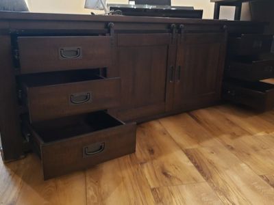 Rustic TV entertainment cabinet