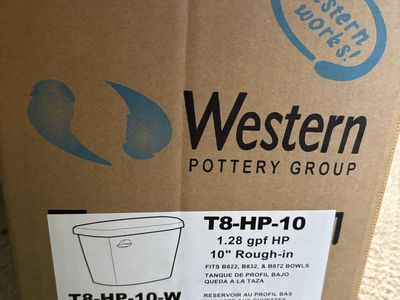Western Pottery Group Toilet Tank T8-HP-10-W White 1.28 GPF 10" Rough-In