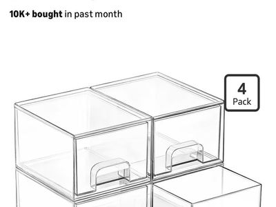 Vtopmart 8 Pack Clear Stackable Storage Drawers