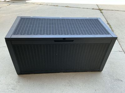 2 New 48” Lockable Outdoor Deck Storage Boxes