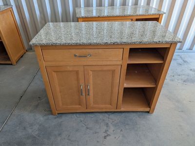 4 Granite and Oak Cabinets