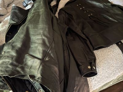 Motorcycle chaps and coat