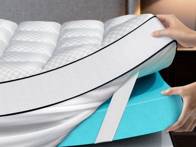 NEW Dual Layer 4 Inch Memory Foam Mattress Topper California King, 2" Cooling Gel Memor
