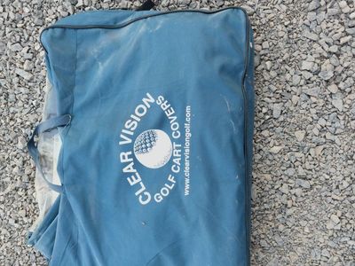 Clear Vision Blue Golf Cart Cover with Storage Bag