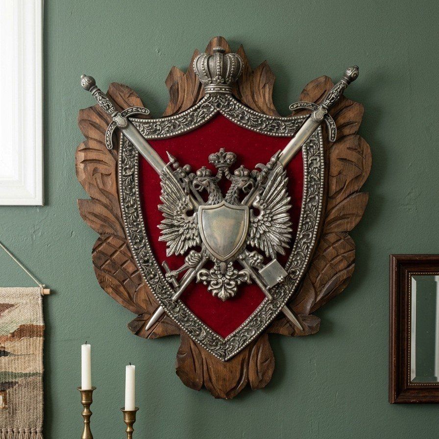 Large Vintage Mideival Coat of Arms