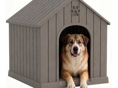 Dog House - Large, Durable Resin Construction