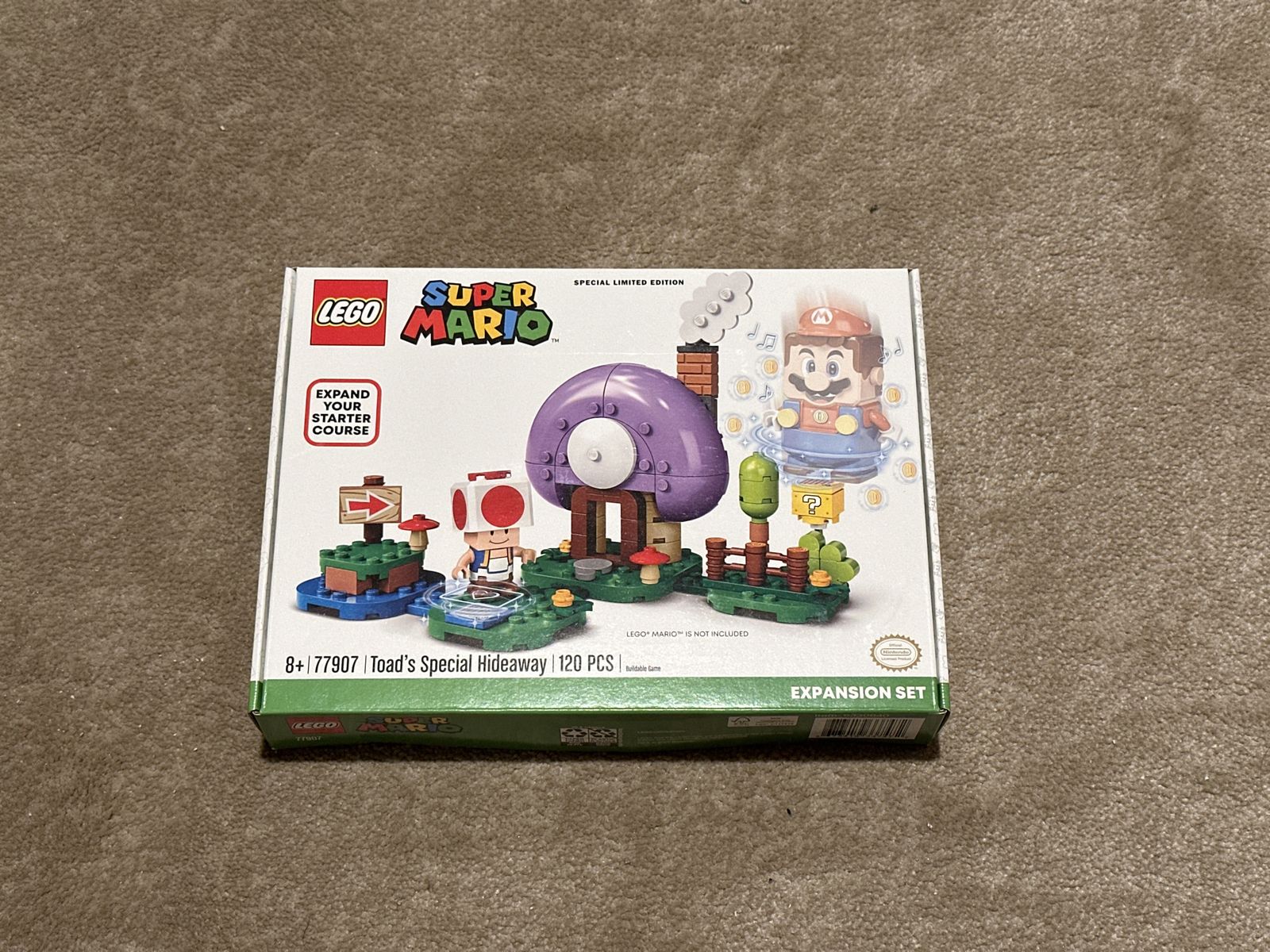 LEGO Super Mario 77907 Toad's Special Hideaway Expansion Set 120 Pcs New Sealed