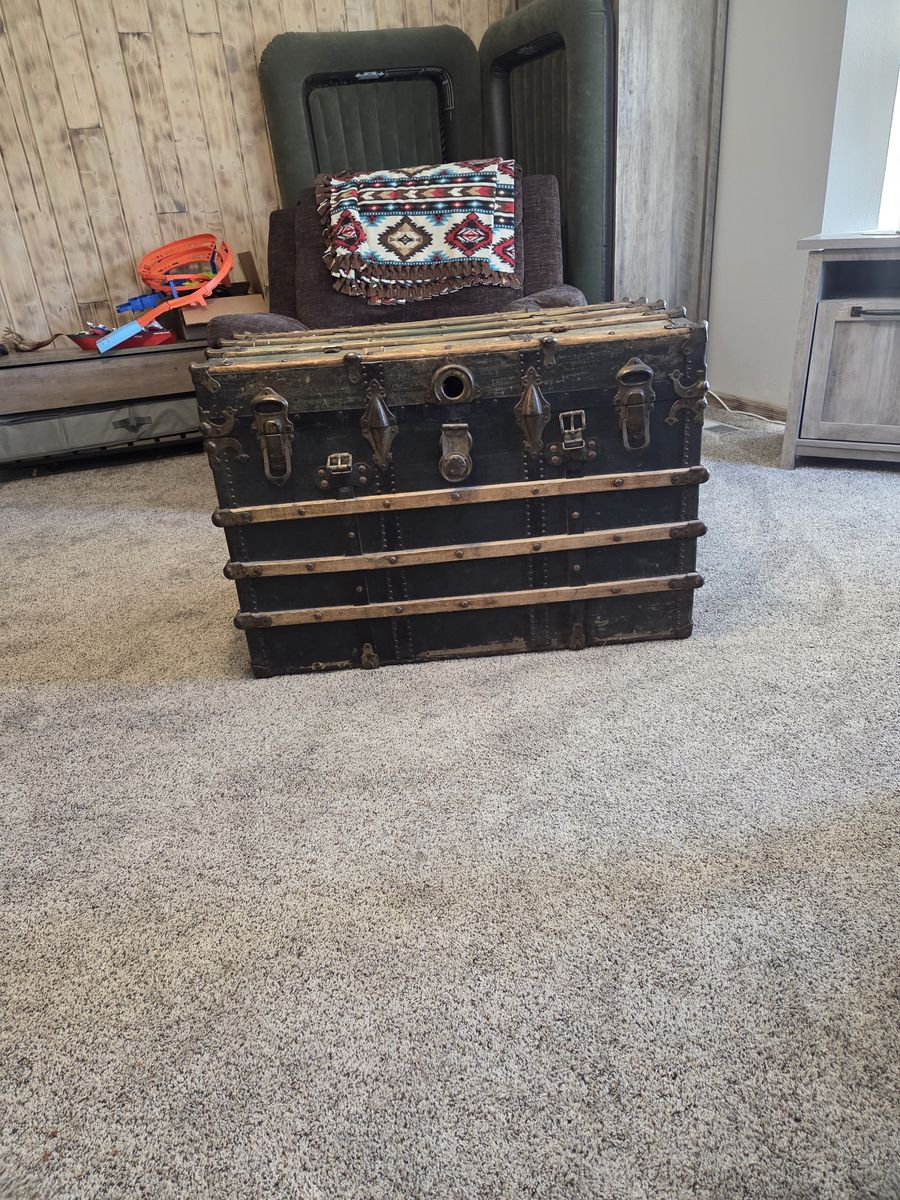 Antique steamer trunk