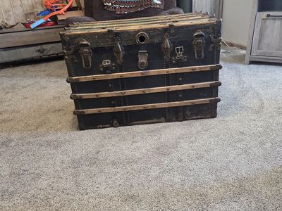 Antique steamer trunk