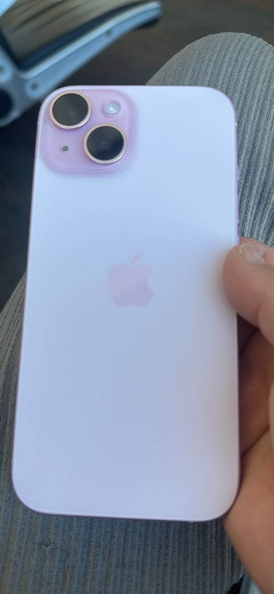 Unlicked pink iPhone 15