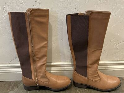 Dollhouse Tall Light Tan Brown Riding Boots 8.5