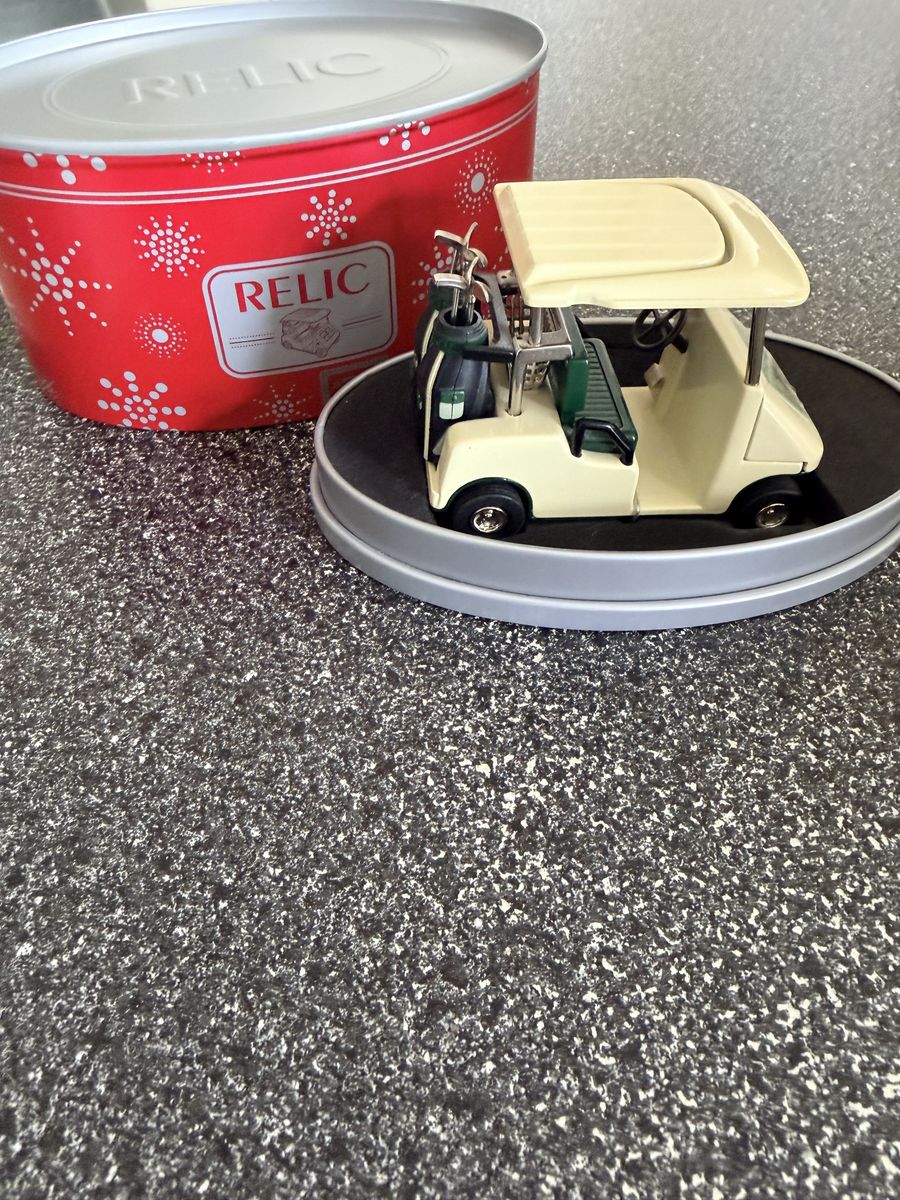 Relic by Fossil Watch Co. Metal Golf Cart Desk Clock