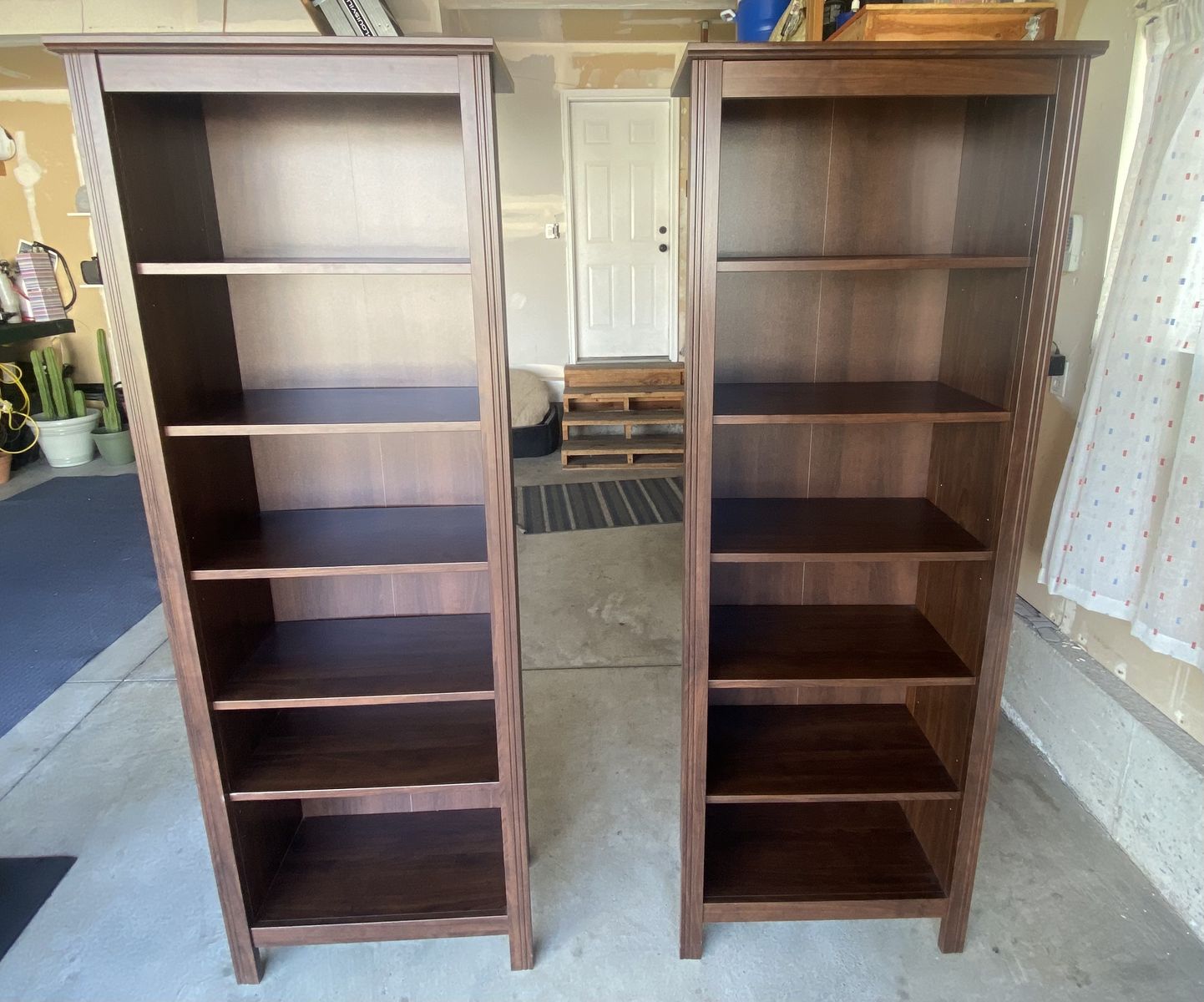 Matching Wood Bookshelf Set + TV Stand