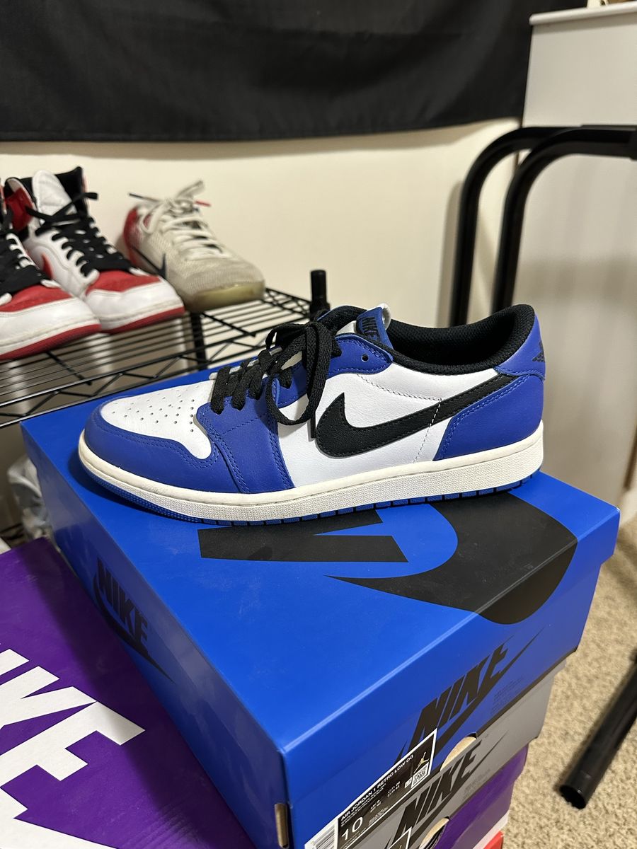Nike Air Jordan 1 Retro Low OG Royal White Black Men's Size 10