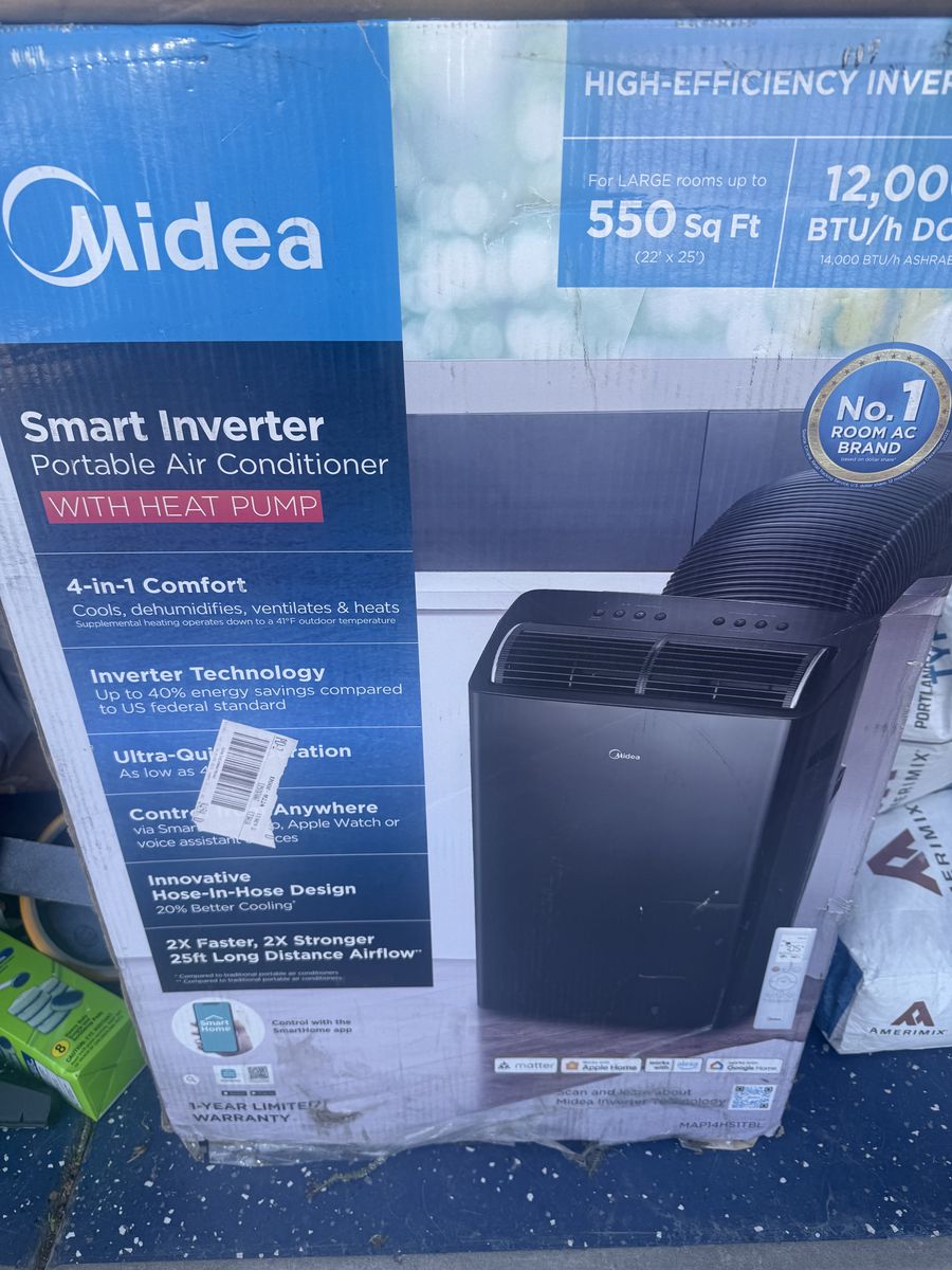 Midea Duo 14,000 BTU (12,000 BTU SACC) High Efficiency Inverter, Ultra Quiet Portable Air Conditioner