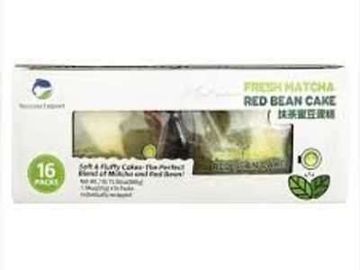 Success Import Matcha Red Bean Cake 16 Pack, 1.94 Ounces Each 1988187 #106506