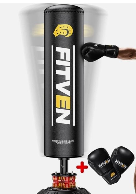 FITVEN 70'' Punching Bag with Boxing Gloves ( Punching bag Only, No base Included)