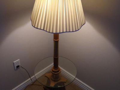 Wood and Glass floor lamp