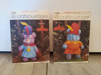 Vintage -Simplicity Walt Disney's Gummi Bears Plush Crafting Pattern 7788 & 7789