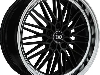 Drastic Wheels 18x8 5x120 Black Machined Rims with Tires
