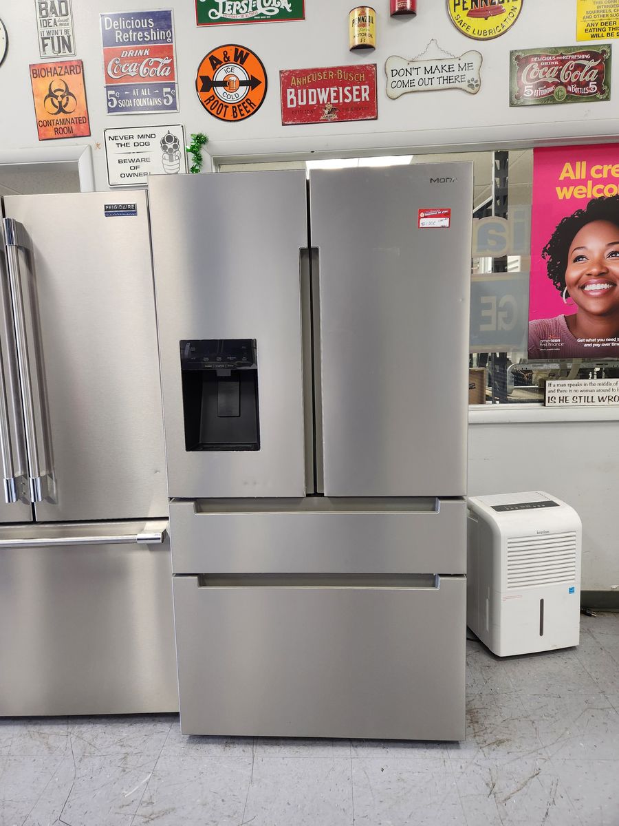 BEAUTIFUL LIKE NEW MORA STAINLESS STEEL 4 DOOR FRENCHDOOR FRIDGE! W-WARRANTY