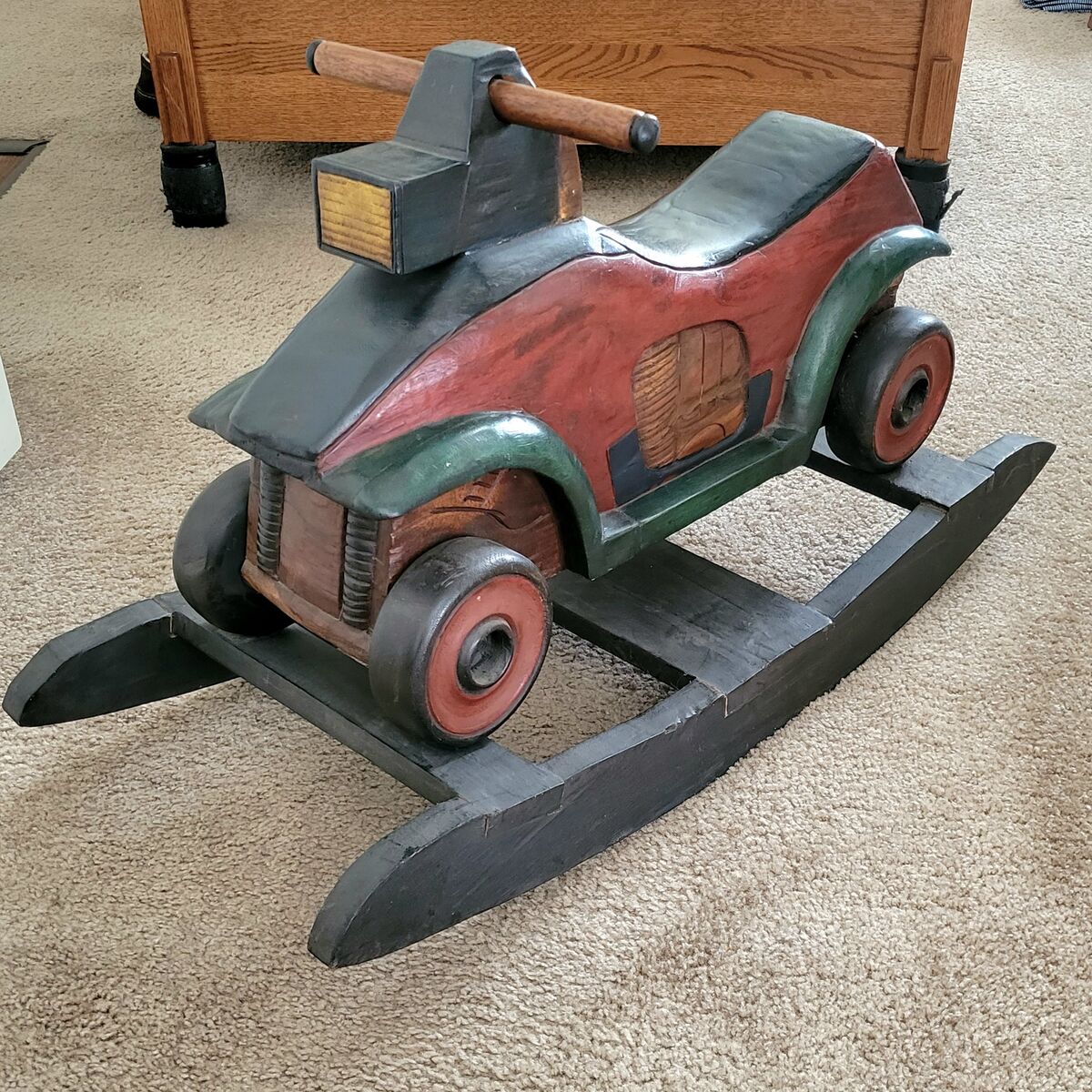 Vintage Wooden Car Shaped Rocker