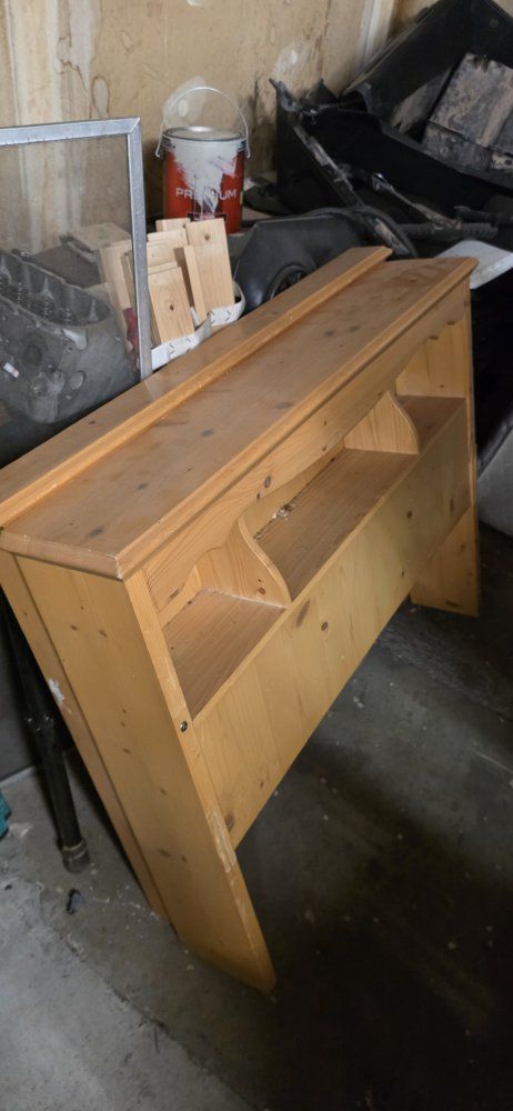 Wooden Headboard and Mattress Set - twin Size,