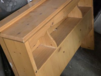 Wooden Headboard and Mattress Set - twin Size,