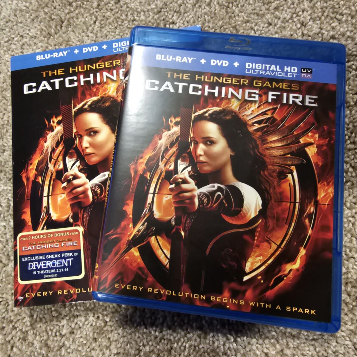 The Hunger Games Catching Fire Blu-ray