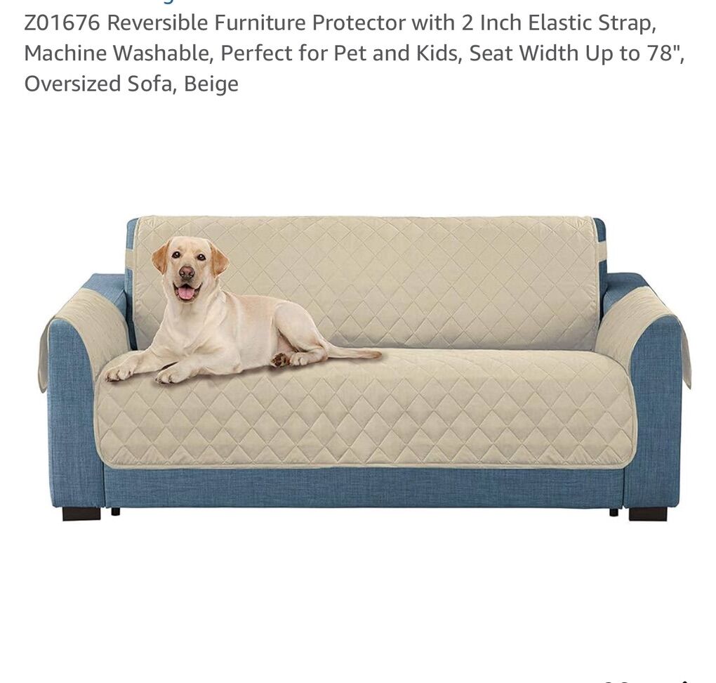 HALF PRICE OF AMAZON! BRAND NEW IN PACKAGE Quilted Sofa/Couch Cover in Beige (Pet/Stain Protection)