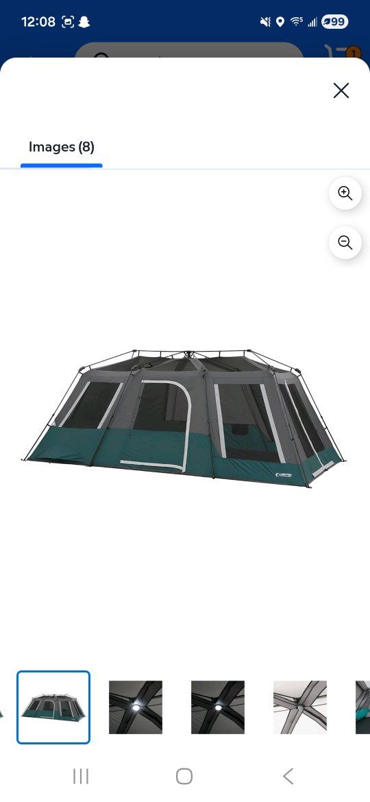 12 Person Instant Cabin Tent w/LED Light**