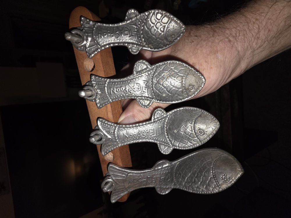 Terra Weaver  Original Pewter Fish Measuring Spoon