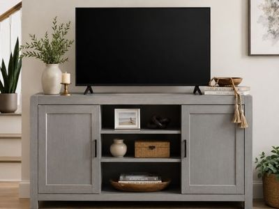 NEW Grain Solid Wood Furniture Montauk TV Console - 56 inches wide - 56 inches wide Full assembly required (in box)
