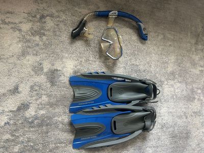US Divers Snorkeling Set – Mask, Snorkel & Fins – Great Condition! (3)