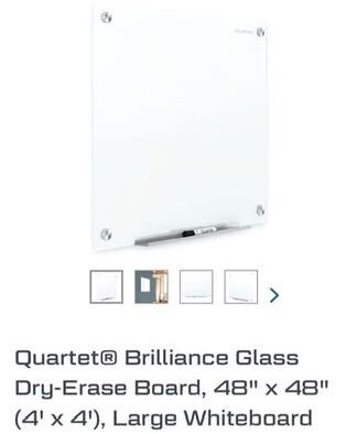 Glass Dry-Erase Board, 48 x 48