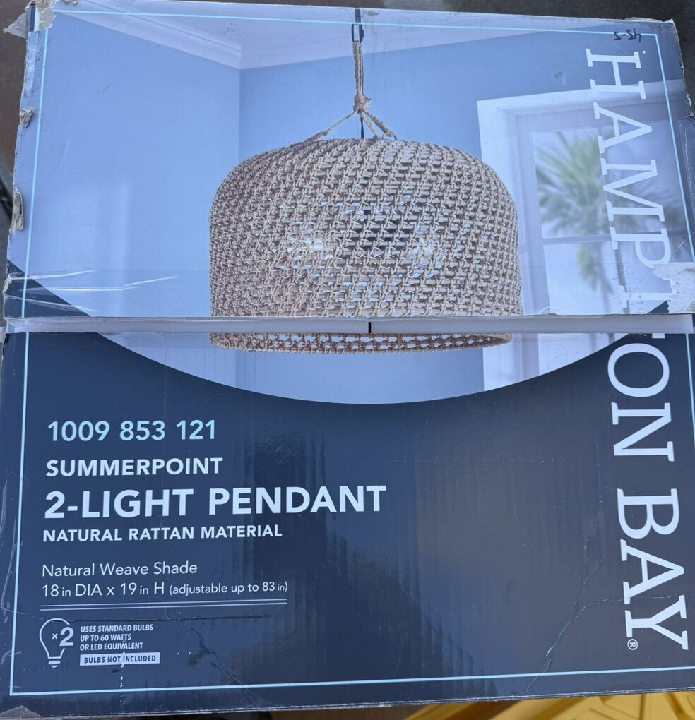 Hampton Bay 2 Light Pendant Light