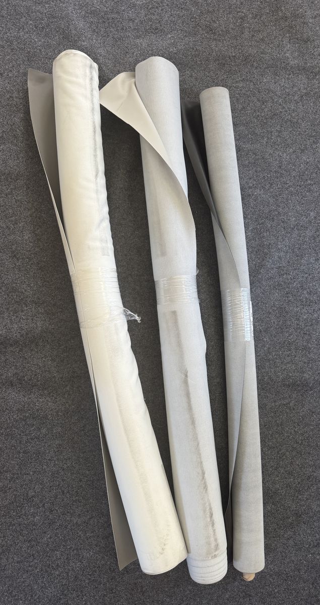 Synthetic Leather Vinyl 3 Rolls Black ,Grey and Beige