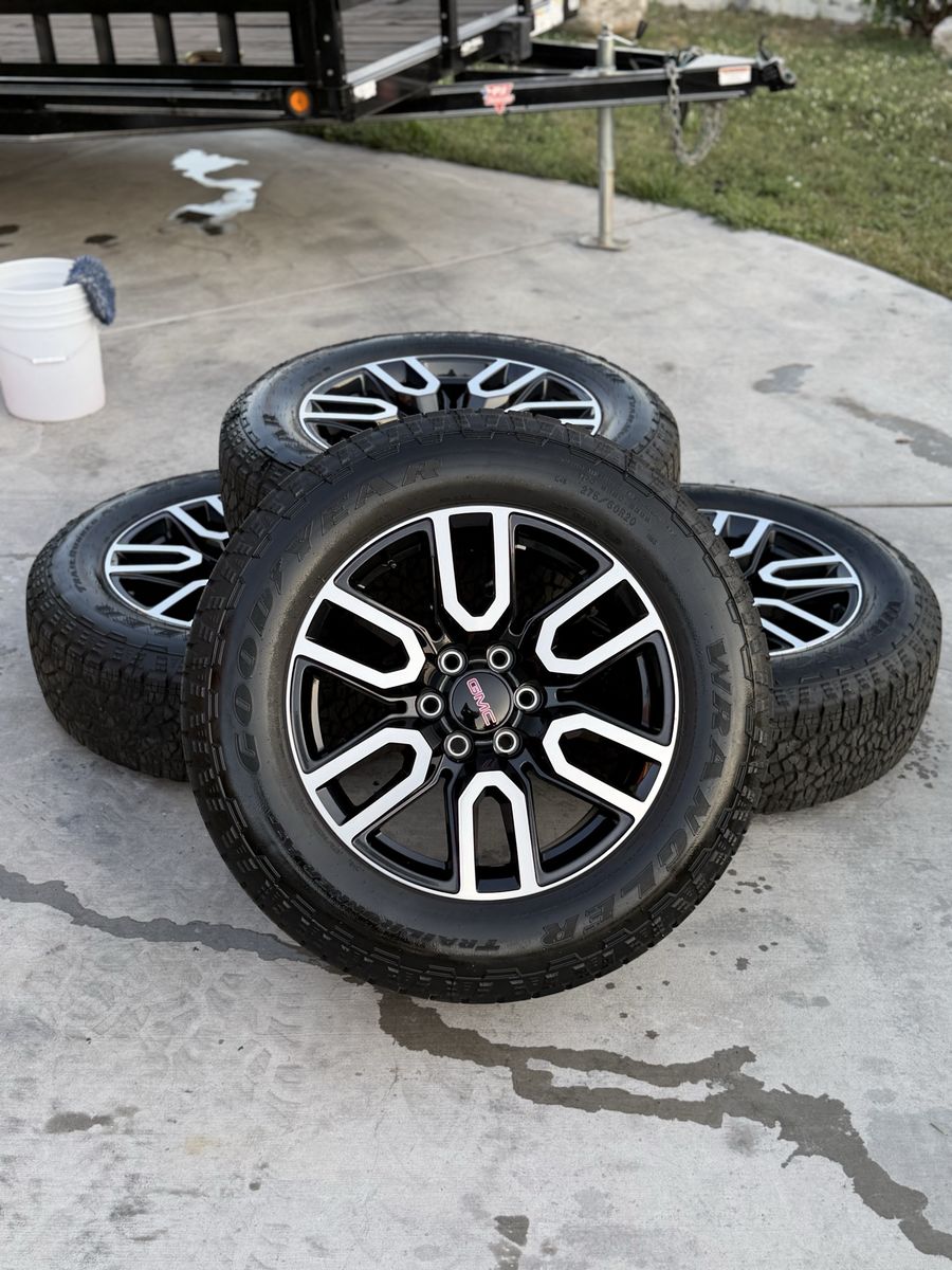 Brand new 2026 GMC sierra AT4 20” wheels and tires 