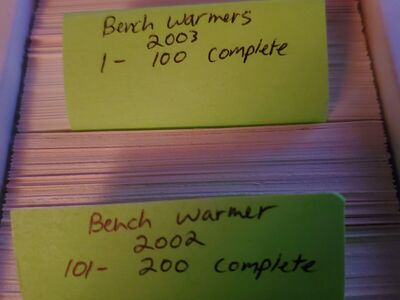 Bench warmers trading card's