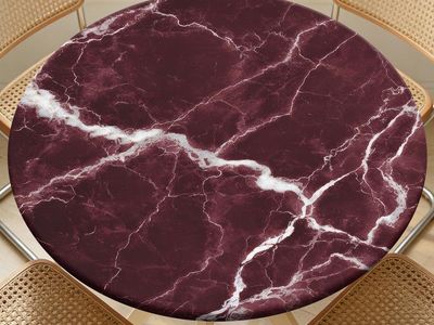 New! ARTSGOO Round Fitted Table Cloth with Elastic Fits 38"-42" Round Tables
