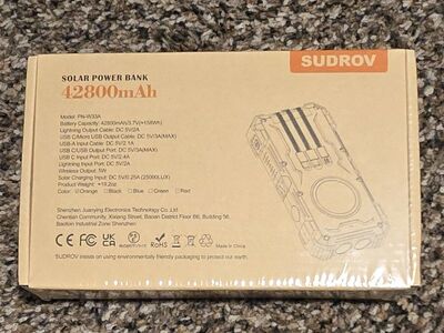 SUDROV 42800mAh solar power bank