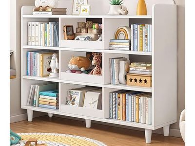 NEW IN BOX White Mid Century Children's Bookshelf