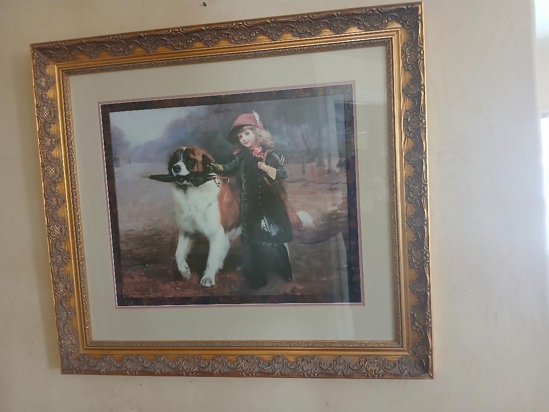 Large beautiful framed picture 34 by 31