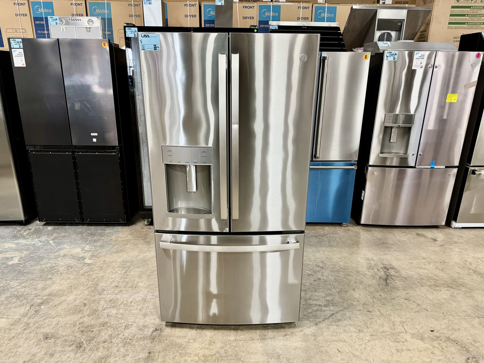 GE STAINLESS STEEL FRENCH DOOR REFRIGERATOR