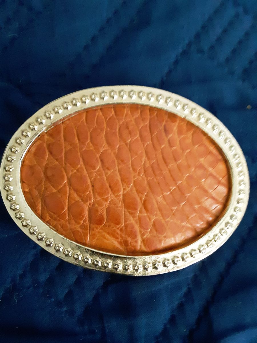 New Caiman belt buckle and croc belt 