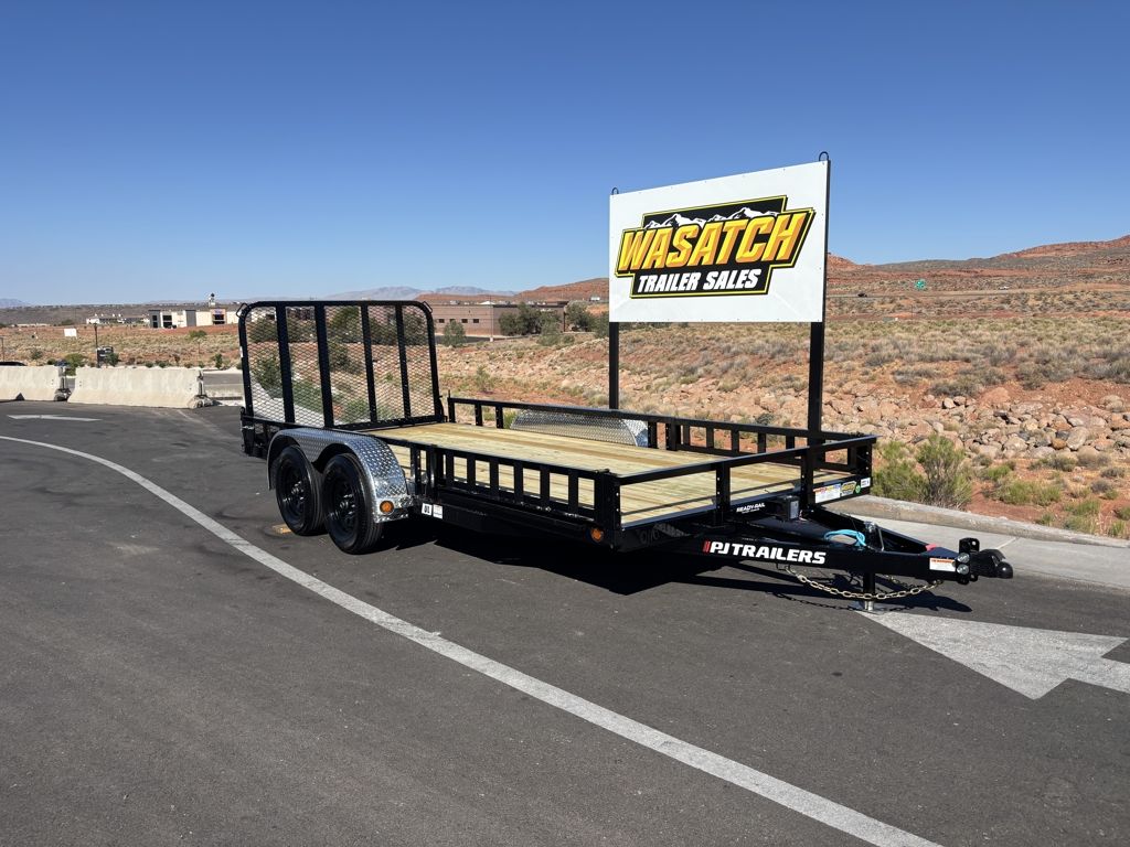 2027 PJ Trailers 7X16 Tandem Axle Utility UL Strai