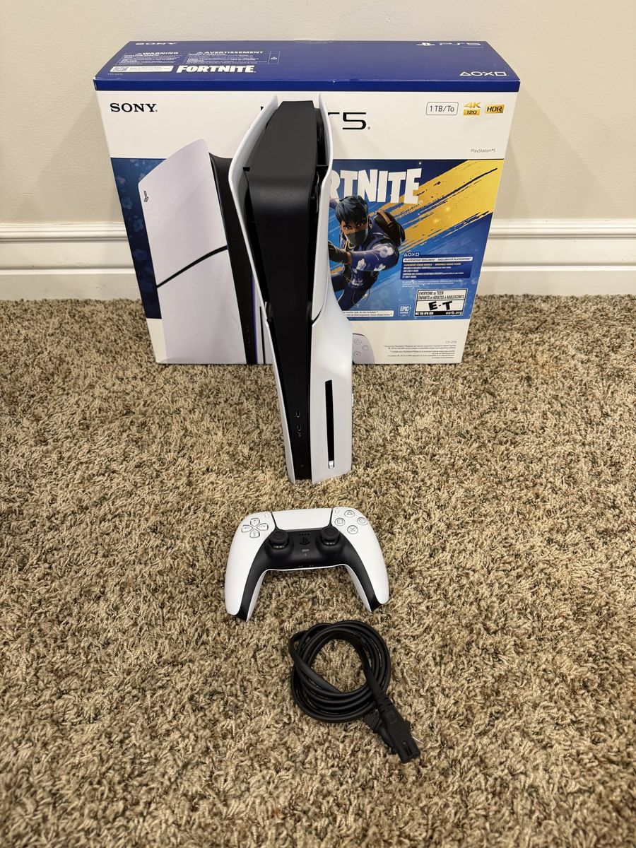 Sony PlayStation 5 PS5 Disc Console with Controller, 1TB Storage, 4K HDR, Fortnite Bundle